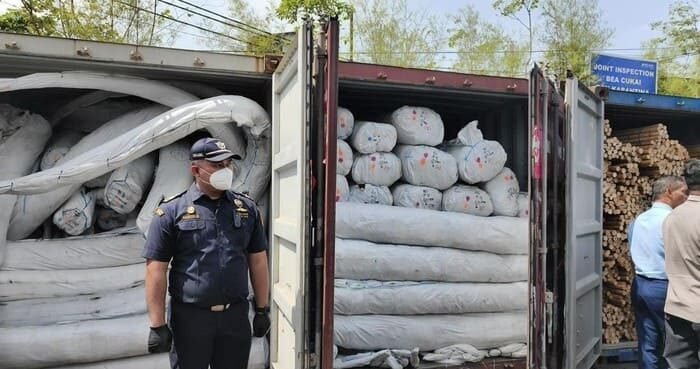 Bea Cukai Kalbagbar Gagalkan Penyelundupan 58,3 Ton Rotan ke China